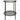 Accent bord i glas og stel i metal sort