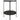 Accent bord i glas og stel i metal sort