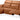 3 pers. sofa med 1 manuel hvilestol i Cognac PU