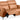 2 pers. sofa med 1 manuel hvilestol i Cognac PU