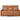 3-Pers sofa med manuel funktion i PU cognac farvet