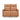 2 pers. sofa med manuel funktion i PU cognac farvet