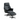 Villads stol inkl. fodskammel Loft stof, sten/sort metal