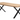 Atlantic 40 mm spisebord 95x260 cm, massiv eg/naturolie/vildkant/sort metal