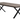 Atlantic 60 mm spisebord 100x260 cm, massiv eg, FSC/røget/vild kant/sort metal