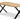 Atlantic 40 mm spisebord 95x200 cm, massiv eg/naturolie/vildkant/sort metal