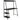Stige Skrivebord Black Oak Look på sort metalramme