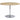 Spisebord rundt 110 cm med forkromet stel i egetræ-look