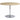 Spisebord rundt 110 cm med forkromet stel i egetræ-look