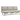 Santorini sofa med hynder, nakkestøtte + betræk, alu. pulverlakeret, støvet olivengrøn/Fontelina stof, sand