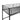 Mellemsøvnseng 90x200 cm i sort metal