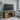 Lowboard med elektrisk pejs i eg look