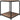 Endebord med sort metal stel eg