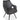Spisestol Amsterdam - antracit mikrofiber - fjedrende ryg - sort metalstel