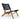 Hundevad Alberte loungestol - Massiv teak - Sort reb