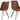 Waylor spisebordsstol brun firkantet syning 2-Pack