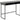 Darlington konsolbord sort  140x40x77 cm