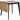Roxby spisebord naturlig  80/120x80x76 cm