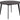Roxby spisebord sort  Ø120x76 cm