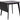 Roxby spisebord sort  80/120x80x76 cm