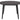 Roxby spisebord sort  Ø120x76 cm