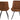 Waylor spisebordsstol brun firkantet syning 2-Pack