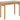 Langley skrivebord naturlig  100x50x75 cm